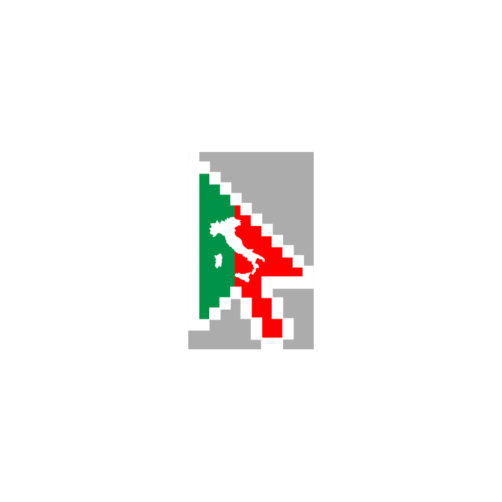 curseur flèche italienne - 15x9.5cm - Sticker/autocollant