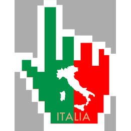 Curseur Main Italienne - 10x7.5cm - Sticker/autocollant