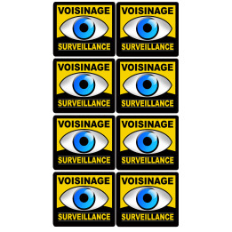 voisinage surveillance - 8fois 5cm - Sticker/autocollant