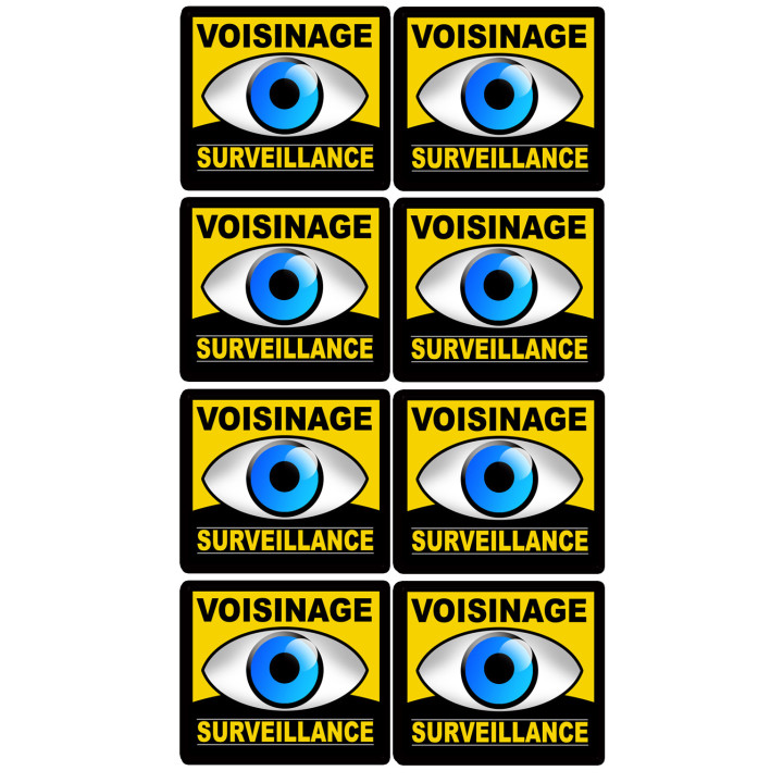 voisinage surveillance - 8fois 5cm - Sticker/autocollant