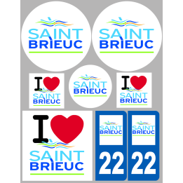Saint-Brieuc (8 autocollants variés) - Sticker/autocollant