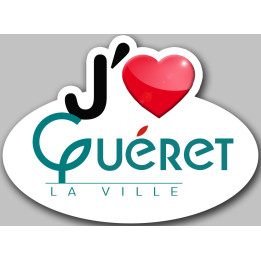 j'aime Guéret (5x3.7cm) - Sticker/autocollant