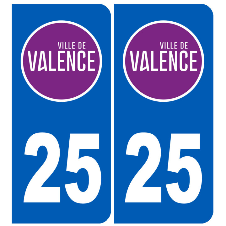 immatriculation Valence - Sticker/autocollant