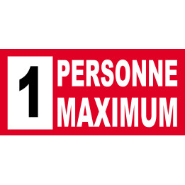 1 personne maximum - 20X9cm - Sticker/autocollant