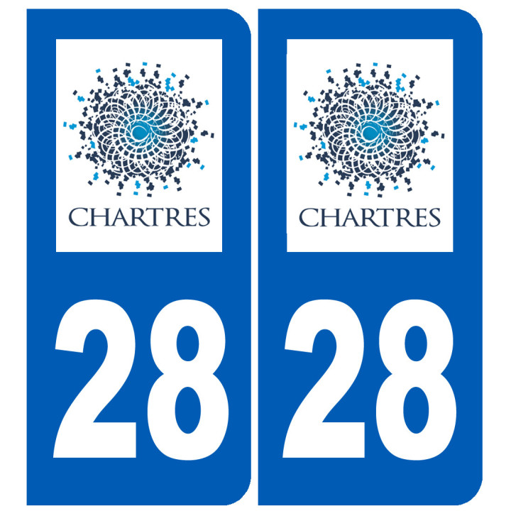 immatriculation Chartres - Sticker/autocollant