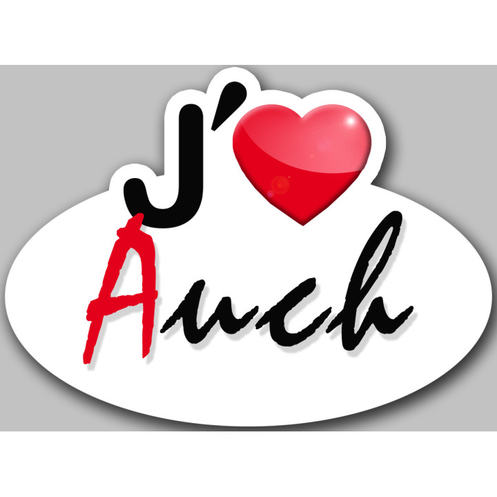 j'aime Auch - 15x11cm - Sticker/autocollant