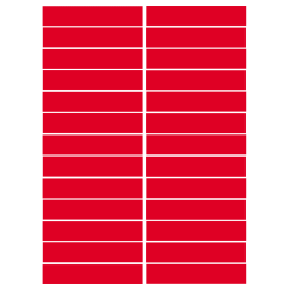balises circuits GR marques rouges - 26fois 10x2cm - Sticker/autocolla