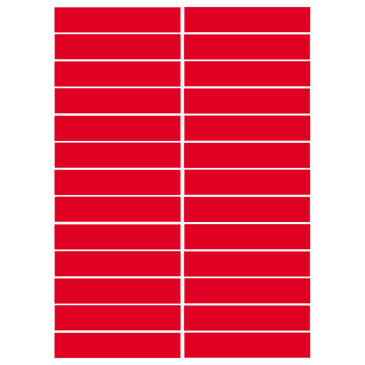 balises circuits GR marques rouges - 26fois 10x2cm - Sticker/autocolla