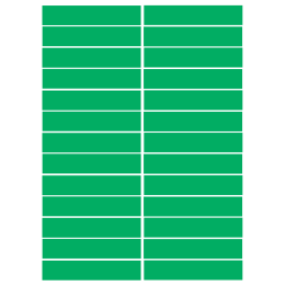 balises circuits GR marques verts - 26fois 10x2cm - Sticker/autocollan