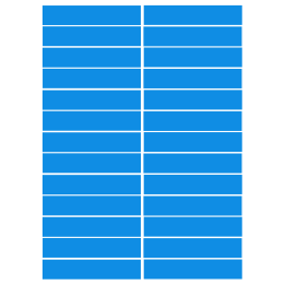 balises circuits GR marques bleus - 26fois 10x2cm - Sticker/autocollan