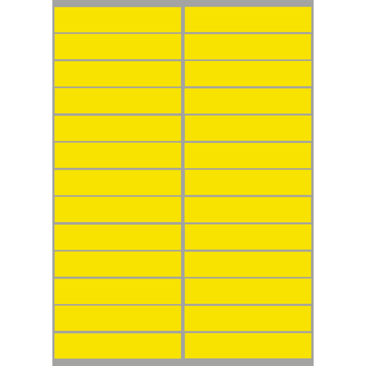 balises circuits GR marques jaunes - 26fois 10x2cm - Sticker/autocolla