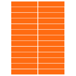 balises circuits GR marques oranges - 26fois 10x2cm - Sticker/autocoll
