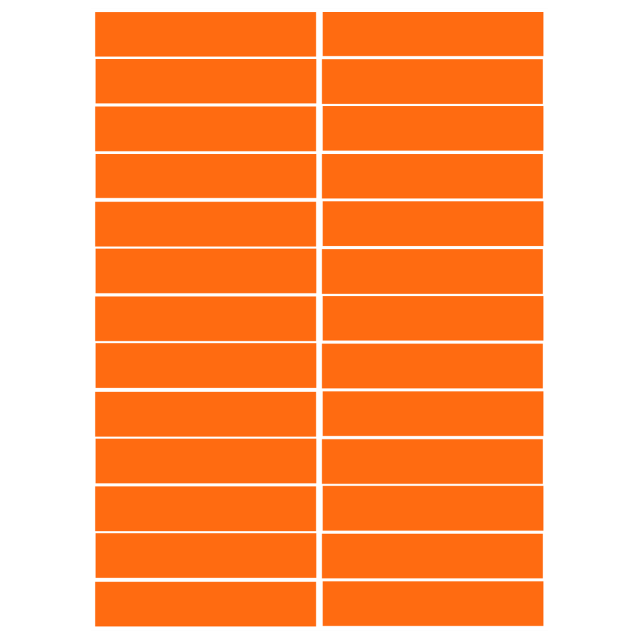 balises circuits GR marques oranges - 26fois 10x2cm - Sticker/autocoll