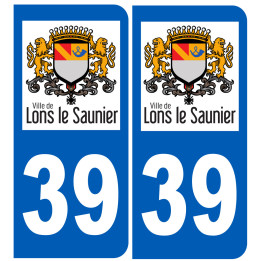 immatriculation Lons-le-Saunier 39 - Sticker/autocollant