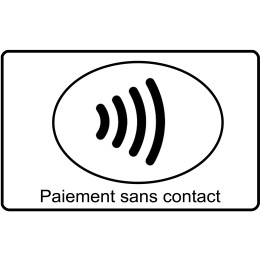 Paiement sans contact - 15x9.2cm - Sticker/autocollant