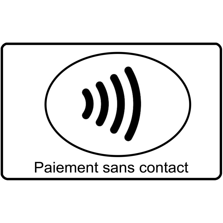 Paiement sans contact - 20x12.3cm - Sticker/autocollant
