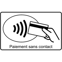 Paiement sans contact carte - 20x12.3cm - Sticker/autocollant