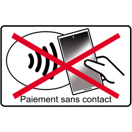 Pas de paiement sans contact smartphone - 15x9.2cm - Sticker/autocolla