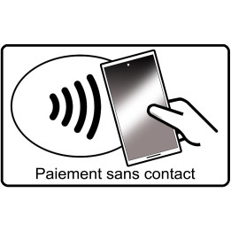 Paiement sans contact smartphone - 10x6cm - Sticker/autocollant