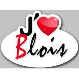 j'aime Blois - 5x3.7cm - Sticker/autocollant