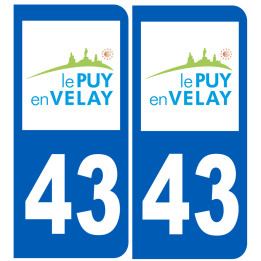 immatriculation Puy-en-Velay 43 - Sticker/autocollant