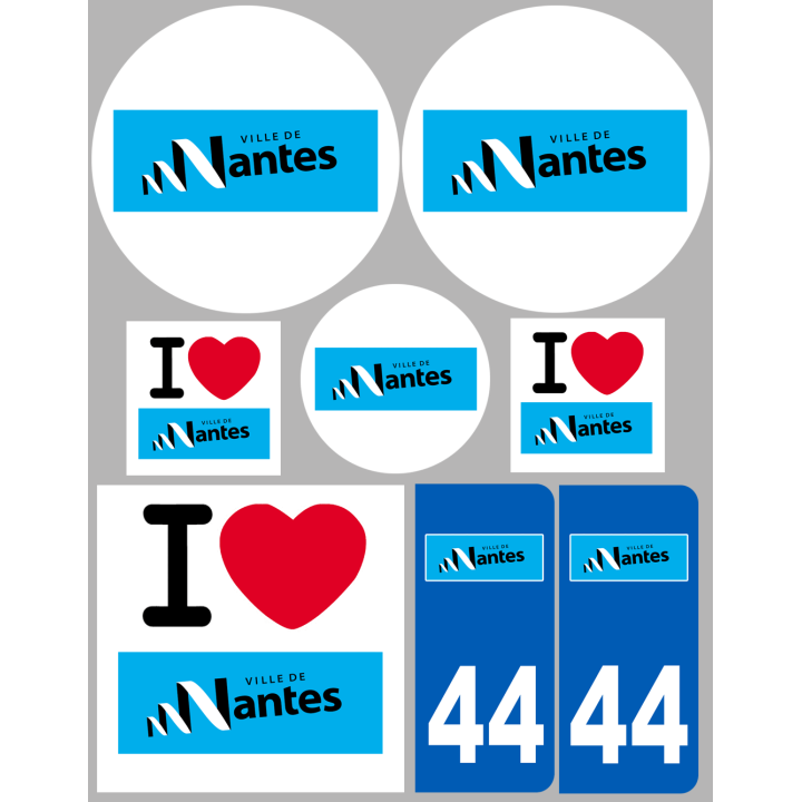 Nantes (8 autocollants variés) - Sticker/autocollant