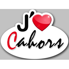 j'aime Cahors (15x11cm) - Sticker/autocollant
