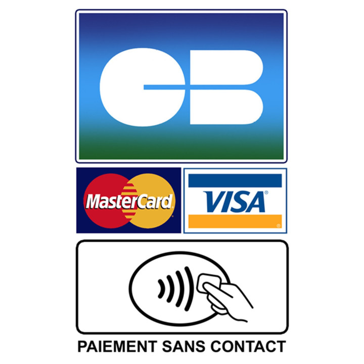 Paiement CB sans contact - 20x12.5cm - Sticker/autocollant