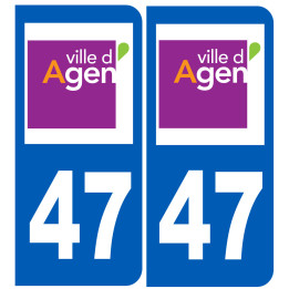 immatriculation Agen 47 - Sticker/autocollant