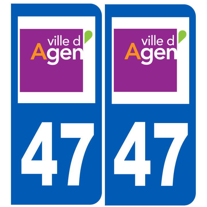 immatriculation Agen 47 - Sticker/autocollant