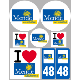Mende (8 autocollants variés) - Sticker/autocollant