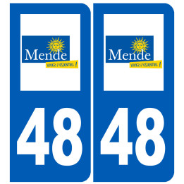 immatriculation Mende 48 - Sticker/autocollant