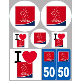 Saint-Lô (8 autocollants variés) - Sticker/autocollant
