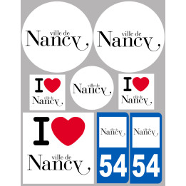 Nancy (8 autocollants variés) - Sticker/autocollant