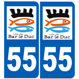 immatriculation Bar-le-Duc 55 - Sticker/autocollant
