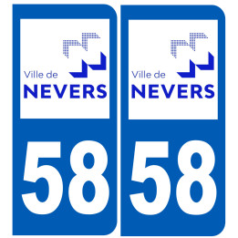 immatriculation Nevers 58 - Sticker/autocollant