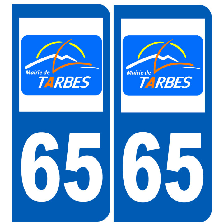 immatriculation Tarbes 65 - Sticker/autocollant