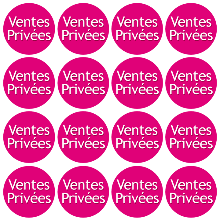 Ventes Privées - 16fois 5cm - Sticker/autocollant