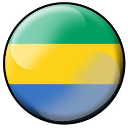 Gabon rond - 10x10cm - Sticker/autocollant