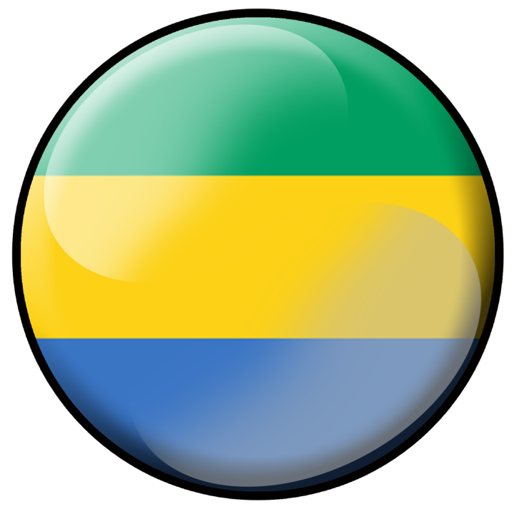 Gabon rond - 10x10cm - Sticker/autocollant