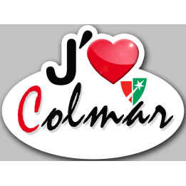 j'aime Colmar (5x3.7cm) - Sticker/autocollant