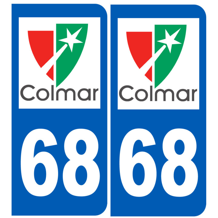 immatriculation Colmar 68 - Sticker/autocollant