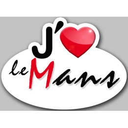 j'aime le Mans (15x11cm) - Sticker/autocollant