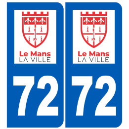 immatriculation le Mans 72 - Sticker/autocollant
