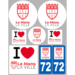 le Mans - 8 autocollants variés - Sticker/autocollant
