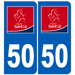 immatriculation Saint-Lô 50 - Sticker/autocollant