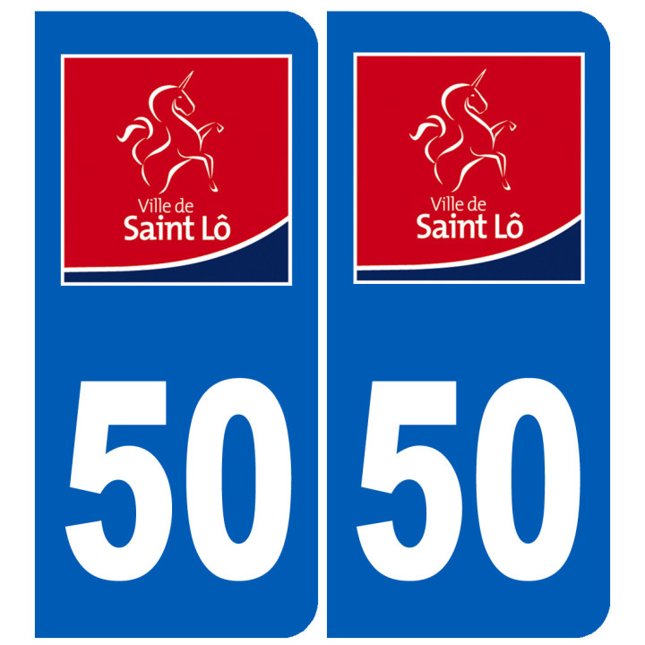 immatriculation Saint-Lô 50 - Sticker/autocollant