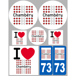 Chambéry - 8 autocollants variés - Sticker/autocollant