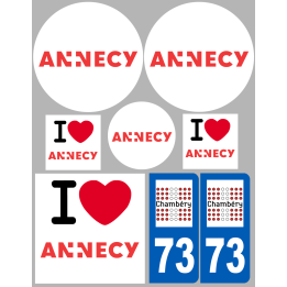 Annecy - 8 autocollants variés - Sticker/autocollant