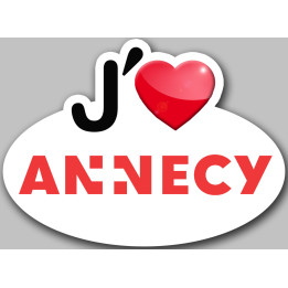j'aime Annecy (15x11cm) - Sticker/autocollant